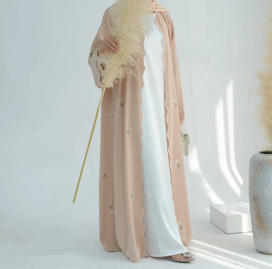 Serene Petal Abaya in Khaki